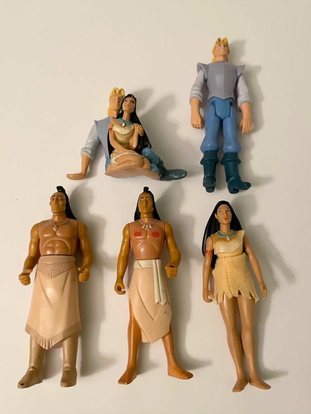 Vintage Disney Pocahontas 1995 Figure Lot of 5 - Applause Decopac PVC
